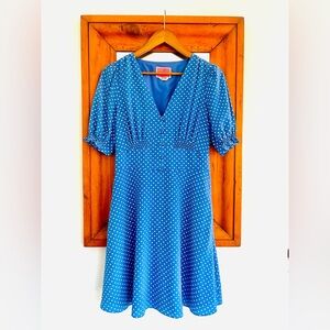 Kate Spade Blue and White Midi Dress